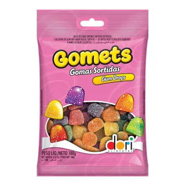 Balas de Goma Gomets Dori Sortidas Açúcara 100g