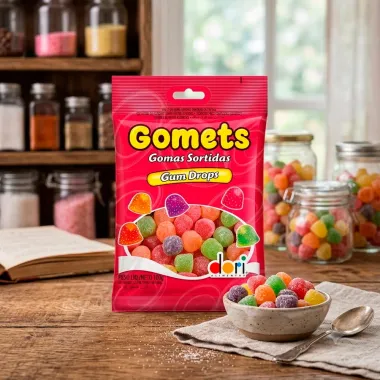 Balas de Goma Gomets Dori Sortidas A&ccedil;&uacute;cara 100g