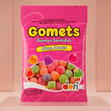 Balas de Goma Gomets Dori Sortidas A&ccedil;&uacute;cara 100g
