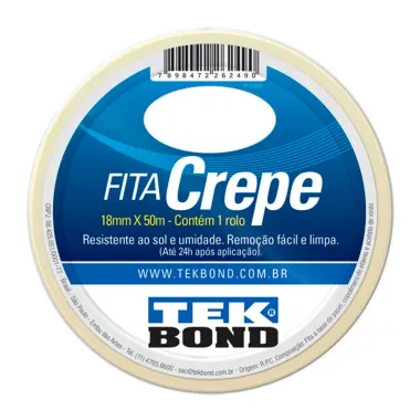 Fita Crepe Tekbond 18mm X 50m