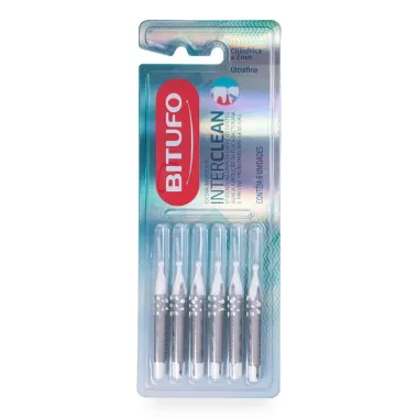 Escova Interdental Bitufo Interclean Ultrafina Cilíndrica 6 unidades