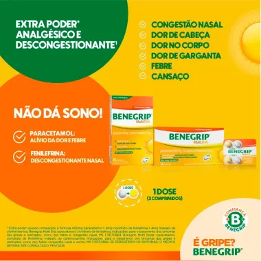 Benegrip Multi Dia com 20 Comprimidos