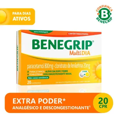 Benegrip Multi Dia com 20 Comprimidos