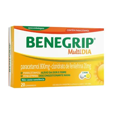 Benegrip Multi Dia com 20 Comprimidos