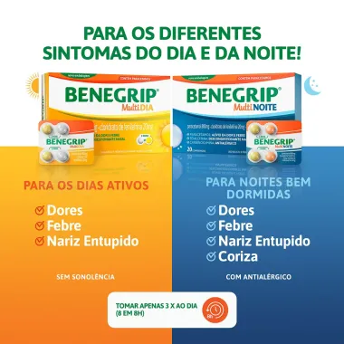 Benegrip Multi Dia com 20 Comprimidos