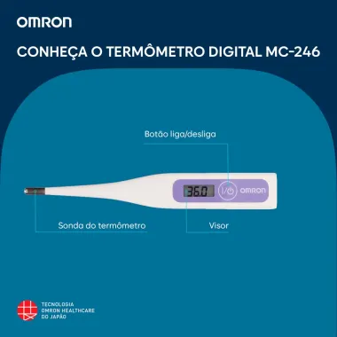 Term&ocirc;metro Digital Omron Branco MC-246 1 Unidade