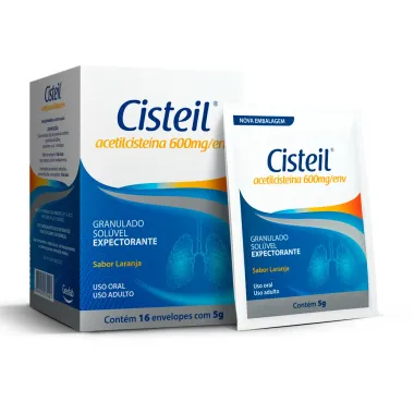 Cisteil 600mg Granulado Envelopes com 16 Unidades de 5g cada