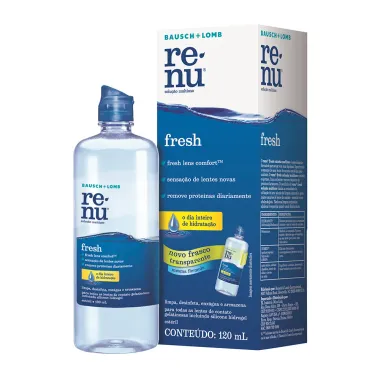 Renu Fresh Solução Multiuso para Lentes de Contato Gelatinosas e Silicone Hidrogel com 120ml