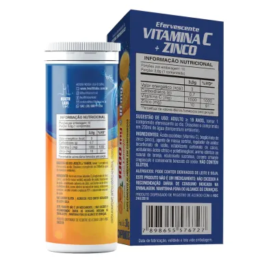 Vitamina C+ Efervescente Health Labs Sabor Laranja Pague 10 Leve 12 Comprimidos