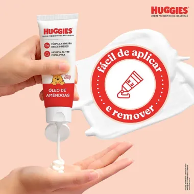 Creme Preventivo Assaduras Huggies Pele Protegida com 3 unidades de 80g