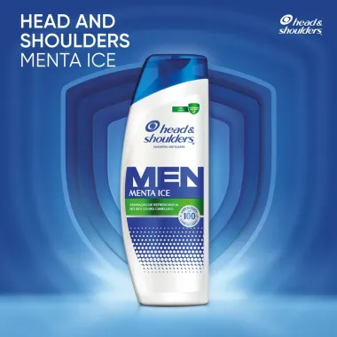 Shampoo Head & Shoulders Men Menthol Sport Cuidados com a Raiz 400ml