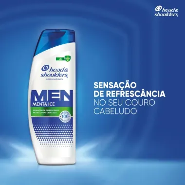 Shampoo Head & Shoulders Men Menthol Sport Cuidados com a Raiz 400ml