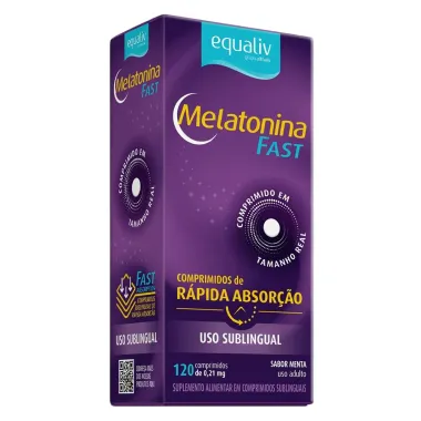 Equaliv Melatonina Fast Sabor Menta com 120 Comprimidos Sublinguais