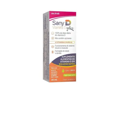 Sany D Vitamina D Colecalciferol 200UI Ma&ccedil;&atilde; Verde Gotas 20ml