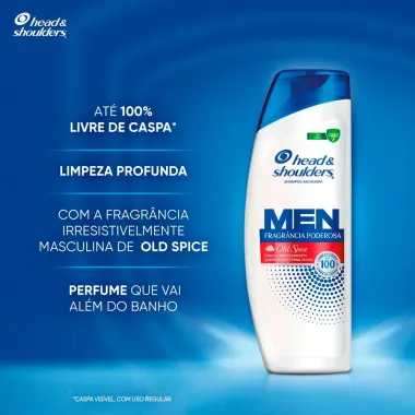 Shampoo Head e Shoulders Anticaspa Fragr&acirc;ncia Poderosa Old Spice 400ml