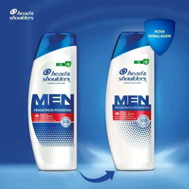 Shampoo Anticaspa Head & Shoulders  Fragrância Poderosa Old Spide 200ml