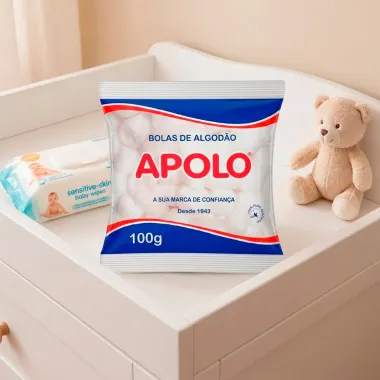 Algod&atilde;o Apolo Bolas Hidr&oacute;filo com 100g