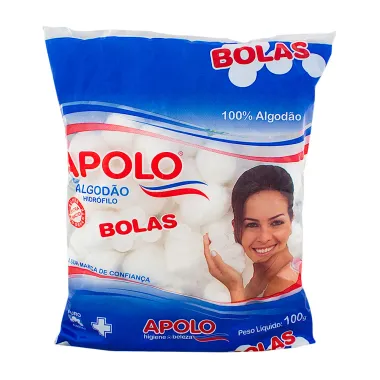 Algodão Apolo Bolas Hidrófilo com 100g