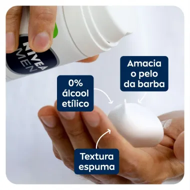 Espuma de Barbear Nivea Men Sensitive Ultra Glide 200ml