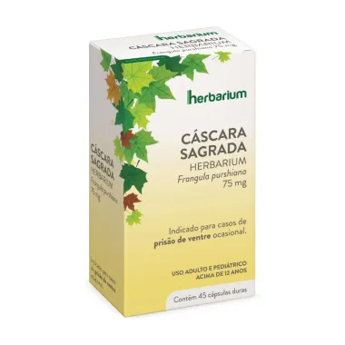 Cáscara Sagrada 75mg Herbarium com 45 Cápsulas