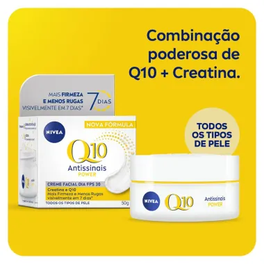 Nivea Q10 Plus Antissinais FPS 30 Creme Hidratante Dia para Pele Normal a Seca 52g