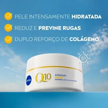 Creme Facial Nivea Antissinais Q10 Power Dia FPS 30 50g