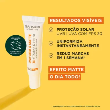 Hidratante Garnier Uniform & Matte Vitamina C FPS 30 15g_4