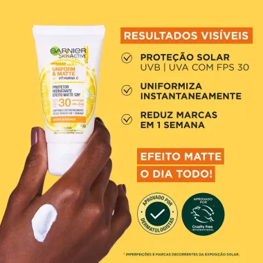 Hidratante Garnier Uniform & Matte Vitamina C FPS 30 40g_4