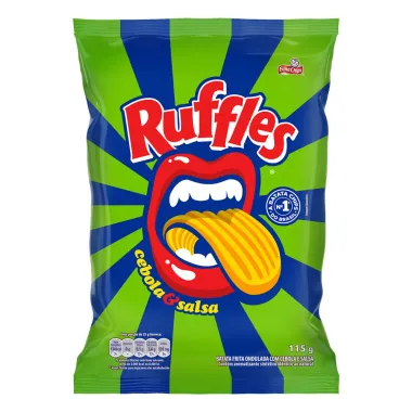 Batata Ruffles Elma Chips Sabor Cebola e Salsa 115g