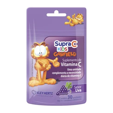 Supra C Kids Garfield Sabor Uva com 30 Unidades