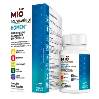 Polivitamínico Homem Mió 60 Cápsulas