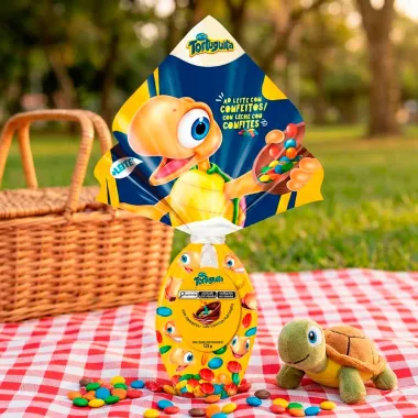 Ovo de P&aacute;scoa Arcor Tortuguita com Confeitos 120g