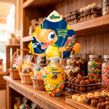 Ovo de P&aacute;scoa Arcor Tortuguita com Confeitos 120g