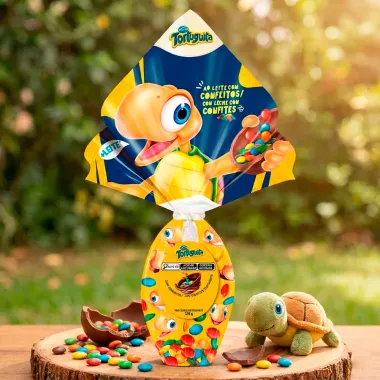 Ovo de P&aacute;scoa Arcor Tortuguita com Confeitos 120g