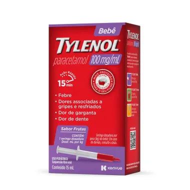 Tylenol Bebê 100mg/ml Gotas 15ml