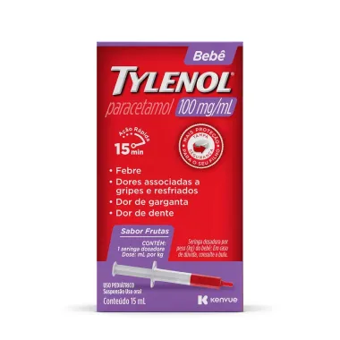 Tylenol Bebê 100mg/ml Gotas 15ml