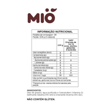 Vitamina D 2.000UI Mió 30 Cápsulas