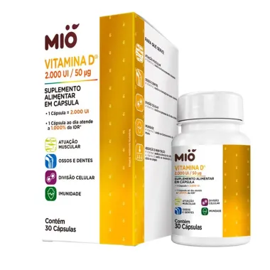 Vitamina D 2.000UI Mió 30 Cápsulas