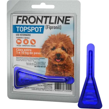 Frontline Topspot para C&atilde;es 1 a 10kg com 1 Pipeta de 0,67ml