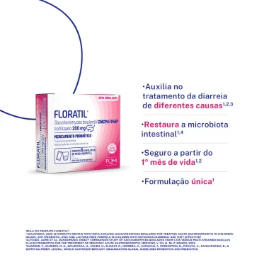 Floratil 200mg Envelopes de 1g com 6 Unidades