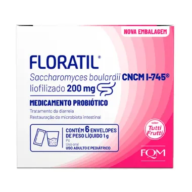 Floratil 200mg Envelopes de 1g com 6 Unidades