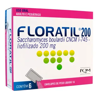 Floratil 200mg Envelopes de 1g com 6 Unidades