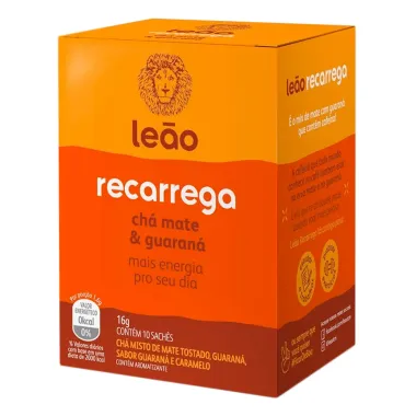 Chá Leão Recarrega Mate e Guaraná Sachê 16g