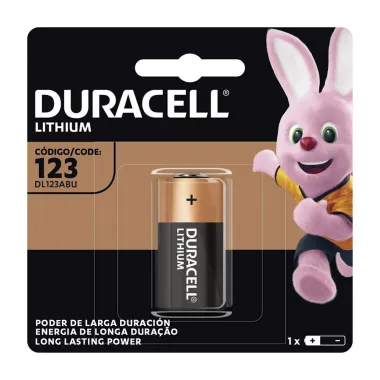 Pilha de Lítio Duracell 123 com 1 Unidade