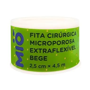 Fita Cirúrgica Microporosa Mió Extra Flexível Bege 2,5cm X 4,5m 1 Unidade