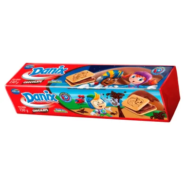 Biscoito Recheado Danix Smurfs Sabor Chocolate 130g