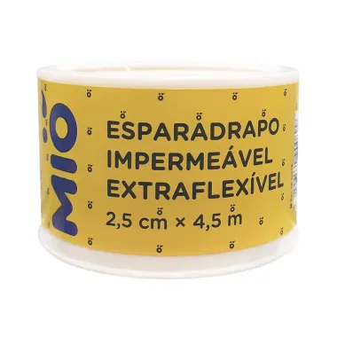 Esparadrapo Impermeável Mió Extra Flexível Branco 2,5cm X 4,5m 1 Unidade