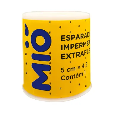 Esparadrapo Impermeável Mió Extra Flexível Branco 5cm X 4,5m 1 Unidade