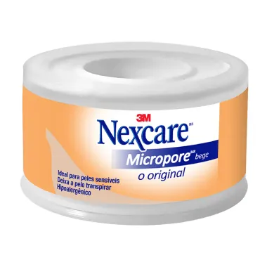 Fita Micropore Nexcare Bege 25mm x 4,5m com 1 Unidade