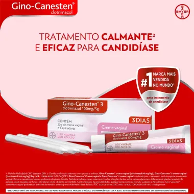 Gino-Canesten 3 Creme Vaginal com 20g + 3 Aplicadores